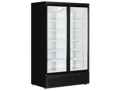 Kühlschrank mit 2 Glastüren schwarz Atom Maxi C2DB