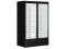 Kühlschrank mit 2 Glastüren schwarz Atom Maxi C2DB