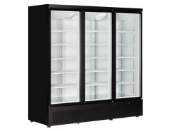 Kühlschrank mit 3 Glastüren schwarz Atom Maxi C3DB