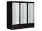 Kühlschrank mit 3 Glastüren schwarz Atom Maxi C3DB