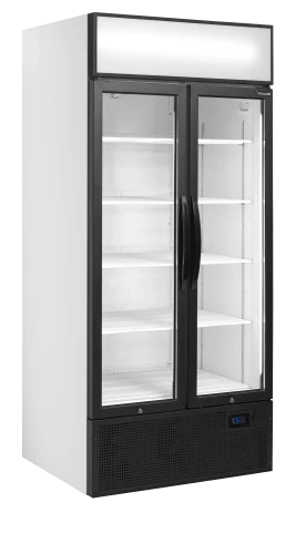 Glastür-Kühlschrank 2-türig mit Display FSC891H