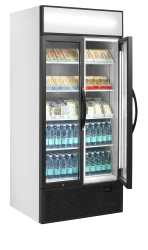 Glastür-Kühlschrank 2-türig mit Display FSC891H