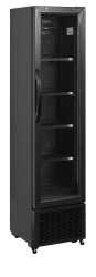 Flaschenkühlschrank mit Glastür schwarz (slim)...