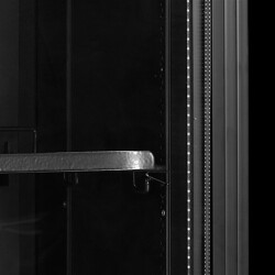 Flaschenkühlschrank mit Glastür schwarz (slim)...