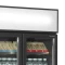 Glastürkühlschrank schwarz 2 türig & Display FSC891H Black
