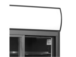 Glasschiebetüren-Kühlschrank in Schwarz FSC891S...
