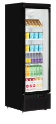 Kühlschrank mit Glastür schwarz Atom Maxi C1DB