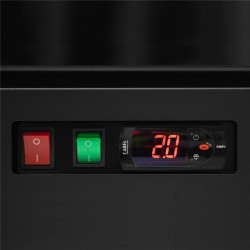 Kühlschrank mit Glastür schwarz Atom Maxi C1DB