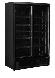 Kühlschrank mit 2 Glastüren schwarz Atom Maxi...