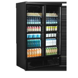 Kühlschrank mit 2 Glastüren schwarz Atom Maxi...
