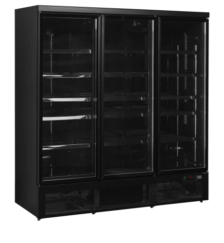 Kühlschrank mit 3 Glastüren schwarz Atom Maxi C3DBB