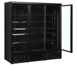 Kühlschrank mit 3 Glastüren schwarz Atom Maxi C3DBB