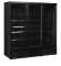 Kühlschrank mit 3 Glastüren schwarz Atom Maxi C3DBB