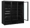 Kühlschrank mit 3 Glastüren schwarz Atom Maxi C3DBB