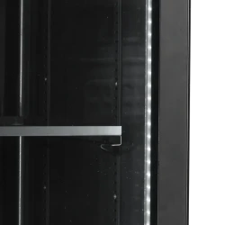 Flaschenkühlschrank mit Glastür schwarz SCU1425H