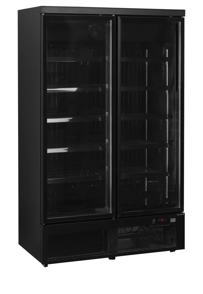 Gefrierschrank mit 2 Glastüren schwarz Atom Maxi F2DBB
