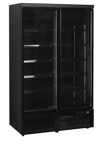 Gefrierschrank mit 2 Glastüren schwarz Atom Maxi F2DBB