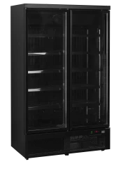 Gefrierschrank mit 2 Glastüren schwarz Atom Maxi F2DBB