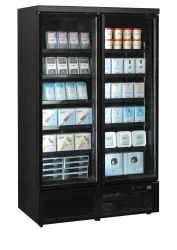 Gefrierschrank mit 2 Glastüren schwarz Atom Maxi F2DBB