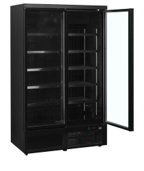 Gefrierschrank mit 2 Glastüren schwarz Atom Maxi F2DBB