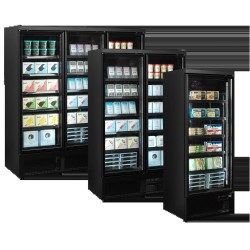 Gefrierschrank mit 2 Glastüren schwarz Atom Maxi F2DBB