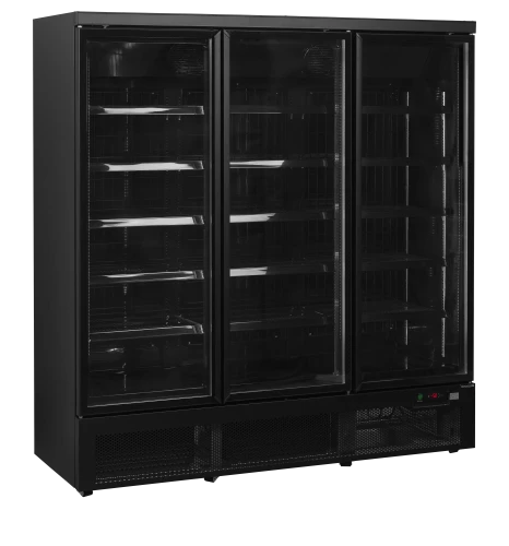 Gefrierschrank mit 3 Glastüren schwarz Atom Maxi F3DBB