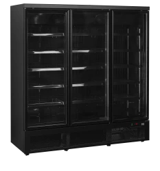 Gefrierschrank mit 3 Glastüren schwarz Atom Maxi F3DBB