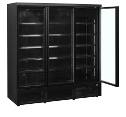 Gefrierschrank mit 3 Glastüren schwarz Atom Maxi F3DBB