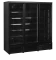 Gefrierschrank mit 3 Glastüren schwarz Atom Maxi F3DBB