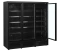 Gefrierschrank mit 3 Glastüren schwarz Atom Maxi F3DBB