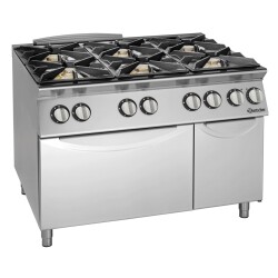 Gasherd 900 6 Flammen mit Elektrobackofen
