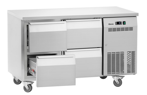 Edelstahl Kühltisch Easy S4-1501 mit Rollen