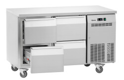Edelstahl Kühltisch Easy S4-1501 mit Rollen