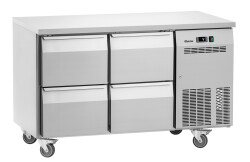 Edelstahl Kühltisch Easy S4-1501 mit Rollen