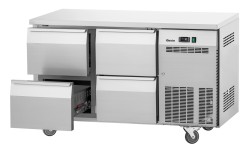 Edelstahl Kühltisch Easy S4-1501 mit Rollen