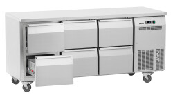 Edelstahl Kühltisch Easy S6-1501 mit Rollen