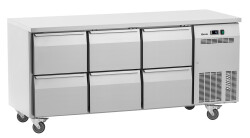 Edelstahl Kühltisch Easy S6-1501 mit Rollen