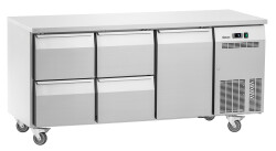 Edelstahl Kühltisch Easy S4T1-1501 mit Rollen