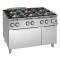 Gasherd 900 6 Flammen mit Gas-Backofen