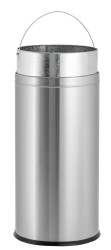 Edelstahl-Abfalleimer mit Swingdeckel 52 Liter