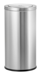 Edelstahl-Abfalleimer mit Swingdeckel 52 Liter