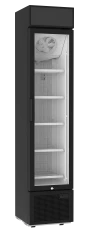 Tiefkühlschrank schwarz mit Glastür slim...