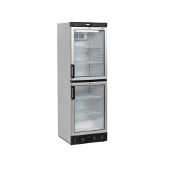 Flaschenkühlschrank mit 2 halben Glastüren FS2380