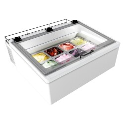 Auftisch-Eisvitrine MINI CREAM 4V LED WEISS