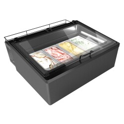 Auftisch-Eisvitrine MINI CREAM 4V LED GRAU
