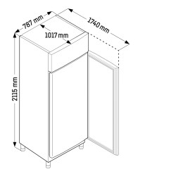 Bäckerei Kühl-Lagerschrank Umluftkühlung BRPvg 8401