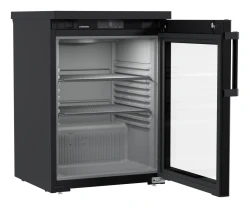 Unterbau-Kühlschrank schwarz Umluftkühlung...