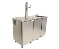 Mobile Edelstahl Bierbar BT 60 Spüle &...