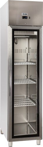 Edelstahl Gewerbekühlschrank mit Glastür KU 356 G