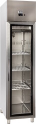 Edelstahl Gewerbekühlschrank mit Glastür KU 356 G